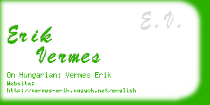 erik vermes business card